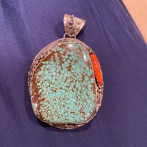 Large turquoise pendant